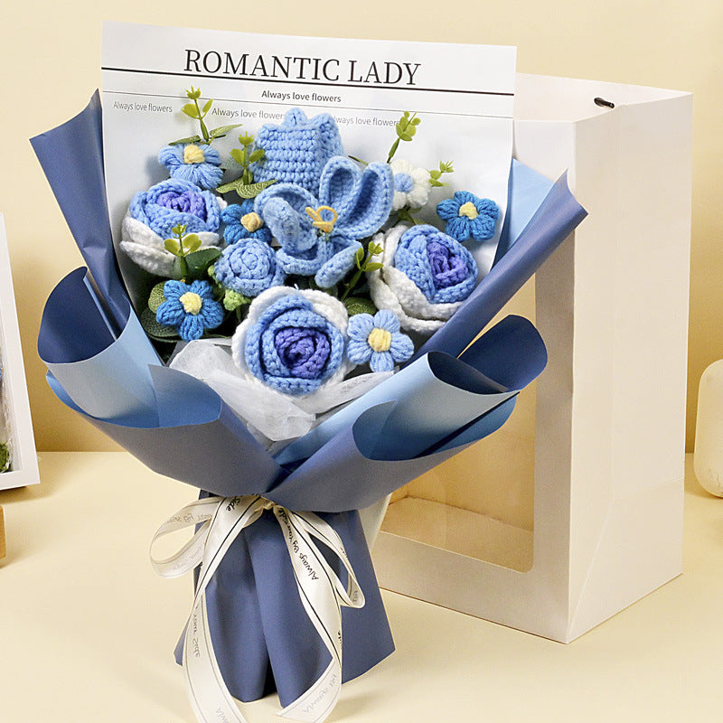 Knitted Flowers Bouquet