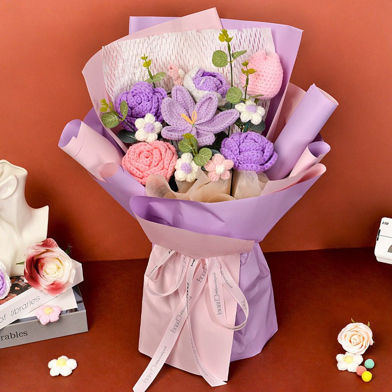 Knitted Flowers Bouquet