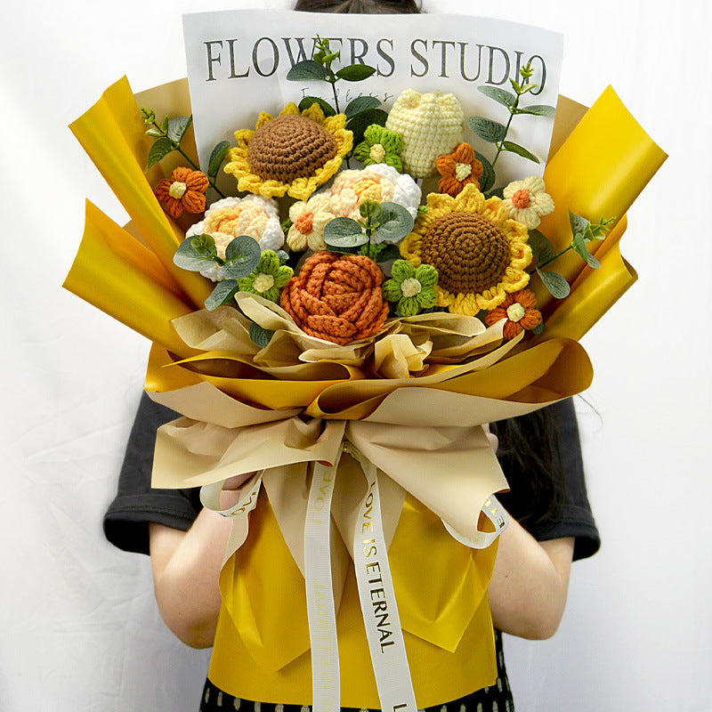 Knitted Flowers Bouquet