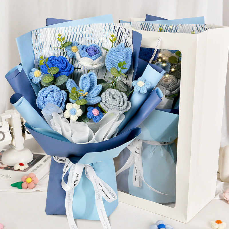 Knitted Flowers Bouquet