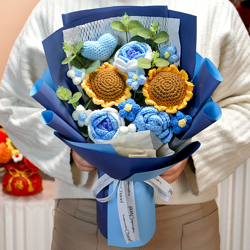 Knitted Flowers Bouquet