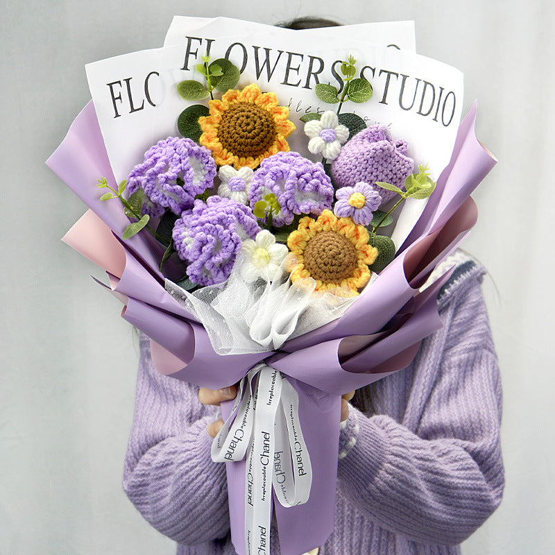 Knitted Flowers Bouquet