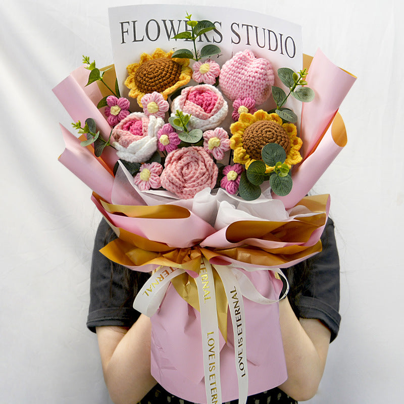 Knitted Flowers Bouquet